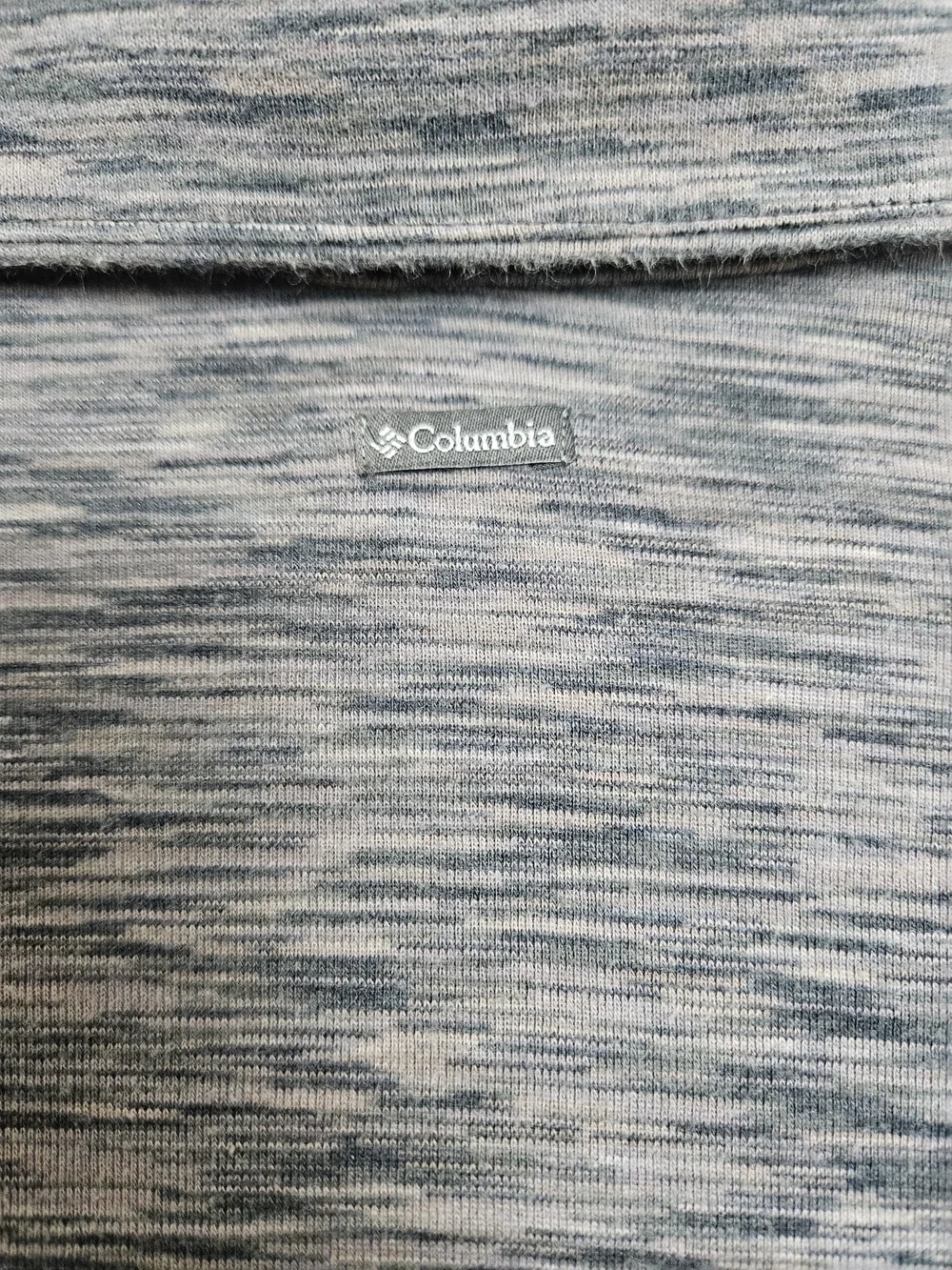 Columbia Women's Grey Space-Dye Pullover Long Sleeve Top Medium